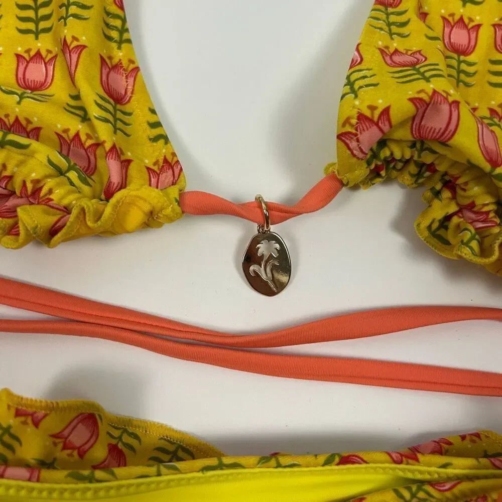 Blackbough "Tulip Time" Ruffled Halter Bikini Set - Large - Picture 9 of 10